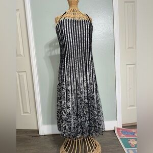 JS Collections Vintage Women’s Dress  Size 12 Black and White Striped